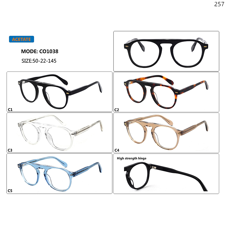 CO1035-39 High Quality Acetate Optical Eyeglasses Frame with Brand Logo Customization (4)
