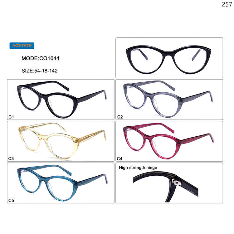 CO1040-44 Vintage Unisex Style Acetate Optical Frames Spectacles with Metal Hinge (6)