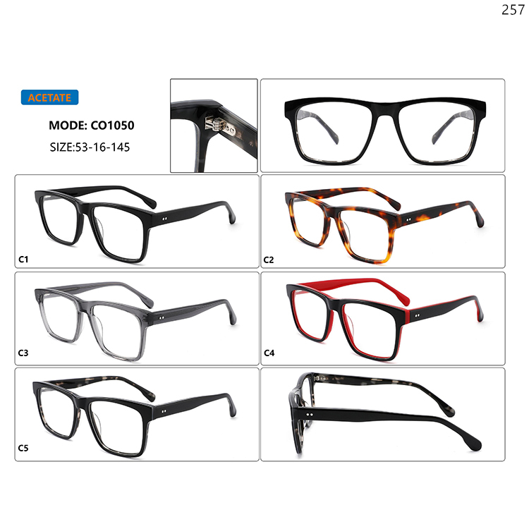 CO1050-54 Classic Design Unisex Acetate Optical Glasses Frame with Wholesale In Stock (1)