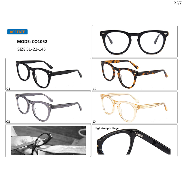 CO1050-54 Classic Design Unisex Acetate Optical Glasses Frame with Wholesale In Stock (3)