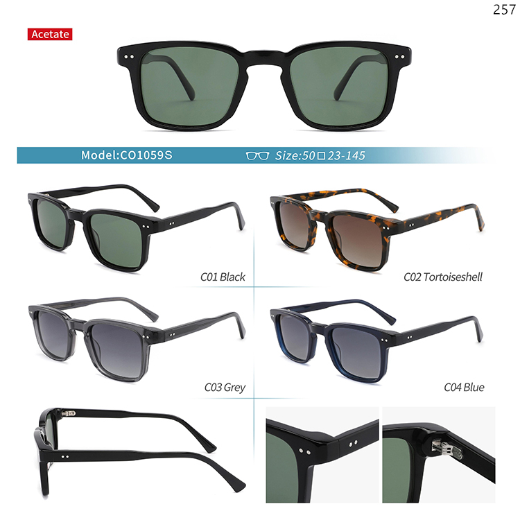 CO1058S-69S UV400 Protection Acetate Designer Sun Glasses Óculos de sol Goods In Stock (2)