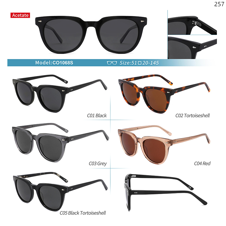 CO1058S-69S UV400 Protection Acetate Designer Sun Glasses Óculos de sol Goods In Stock (4)