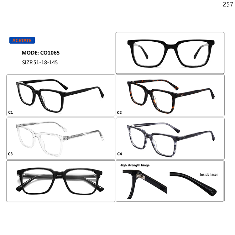 CO1065-69 Multiple Design Modern Optical Frame Eyewear with Acetate Material (1)