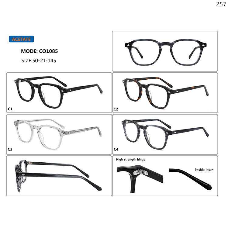 CO1084-88 Vintage Acetate Prescription Glasses Eyeglasses with Classic Rivet Design (2)