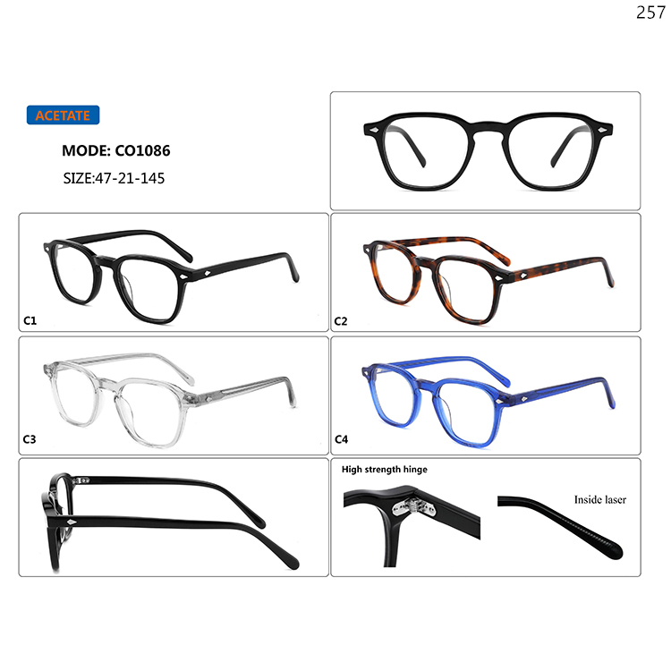 CO1084-88 Vintage Acetate Prescription Glasses Eyeglasses with Classic Rivet Design (3)