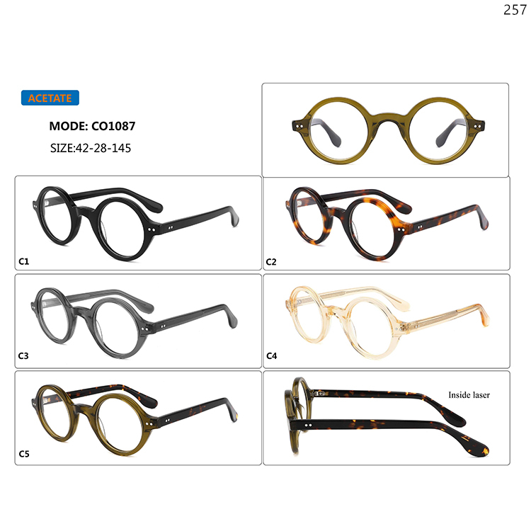 CO1084-88 Vintage Acetate Prescription Glasses Eyeglasses with Classic Rivet Design (4)