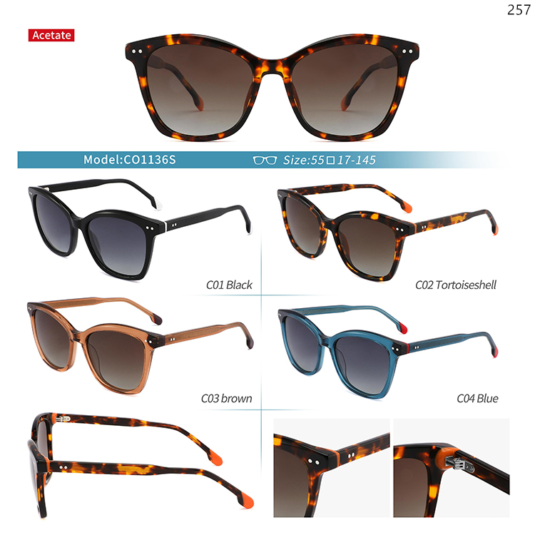 CO1130S-139S Unisex Style Ready In Stock Acetate Sunglass Sunnies Gafas Occhiali da sole (2)