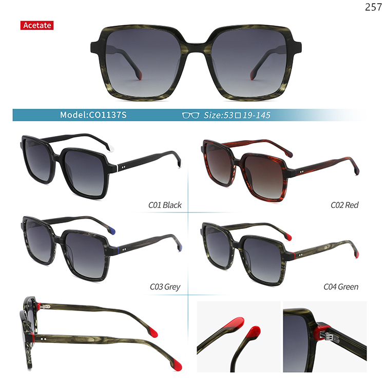 CO1130S-139S Unisex Style Ready In Stock Acetate Sunglass Sunnies Gafas Occhiali da sole (4)