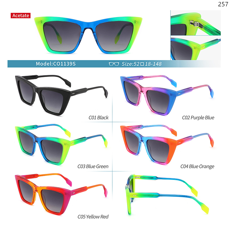 CO1130S-139S Unisex Style Ready In Stock Acetate Sunglass Sunnies Gafas Occhiali da sole (6)