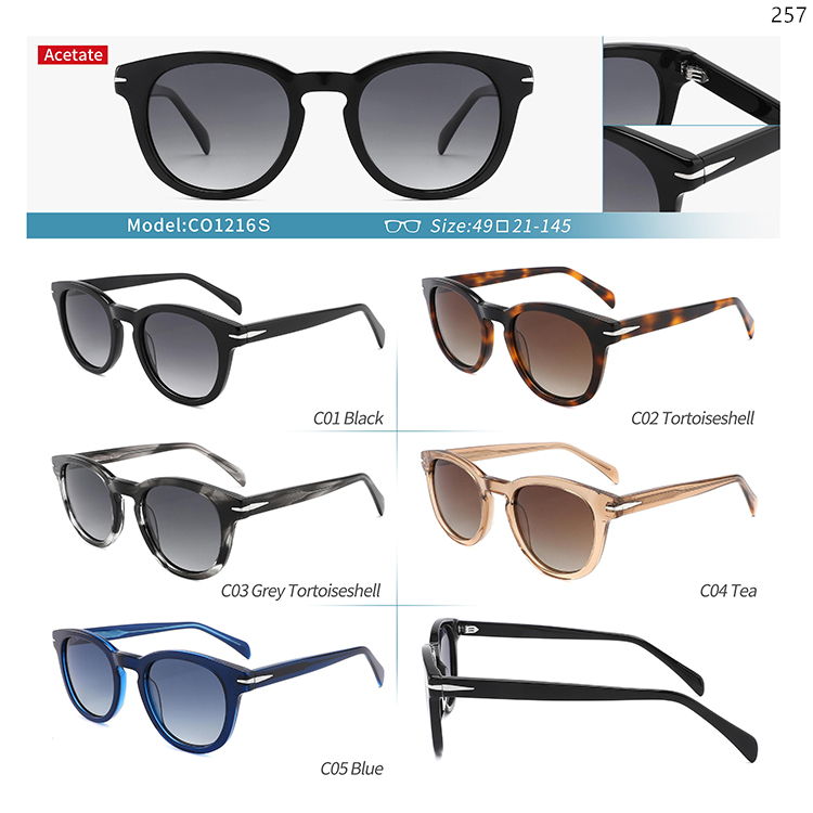 CO1216S-A1439S Fashion Acetate Laser Logo Sunglasses Sun Shades Sonnenbrillen Großhandel (1)
