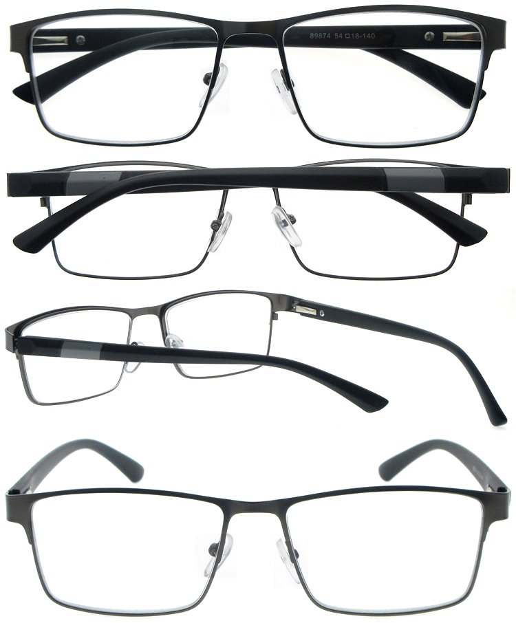 DRM164002 Rectangle Shape Metal Reader glasses for Men (1 (5)