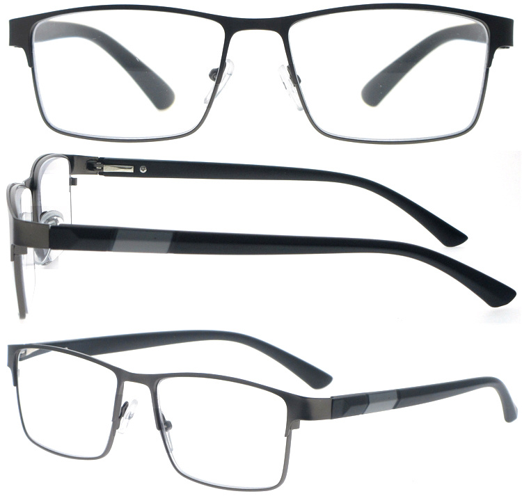 DRM164002 Rectangle Shape Metal Reader glasses for Men (1)