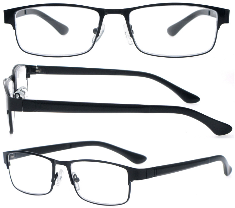 DRM164005 Sleek Black Metal Rectangle Eye r (1)