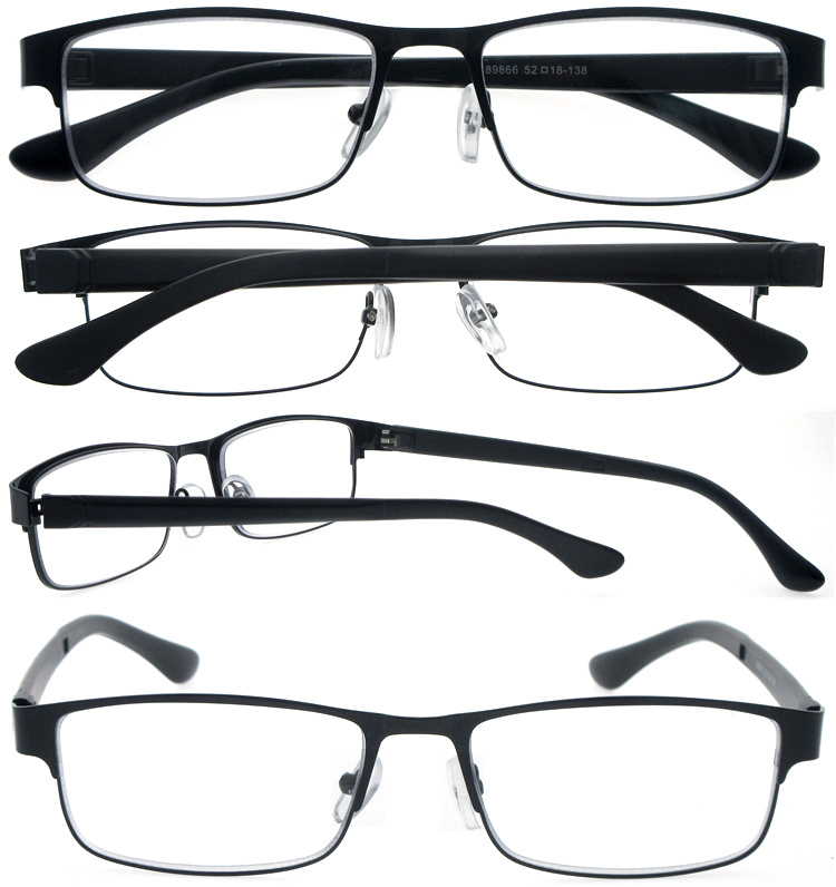DRM164005 Sleek Black Metal Rectangle Eye r ( (8)