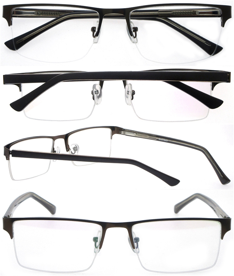 DRM164011 Half Rim Frame Reading Glasses With Metal Mat ( (5)