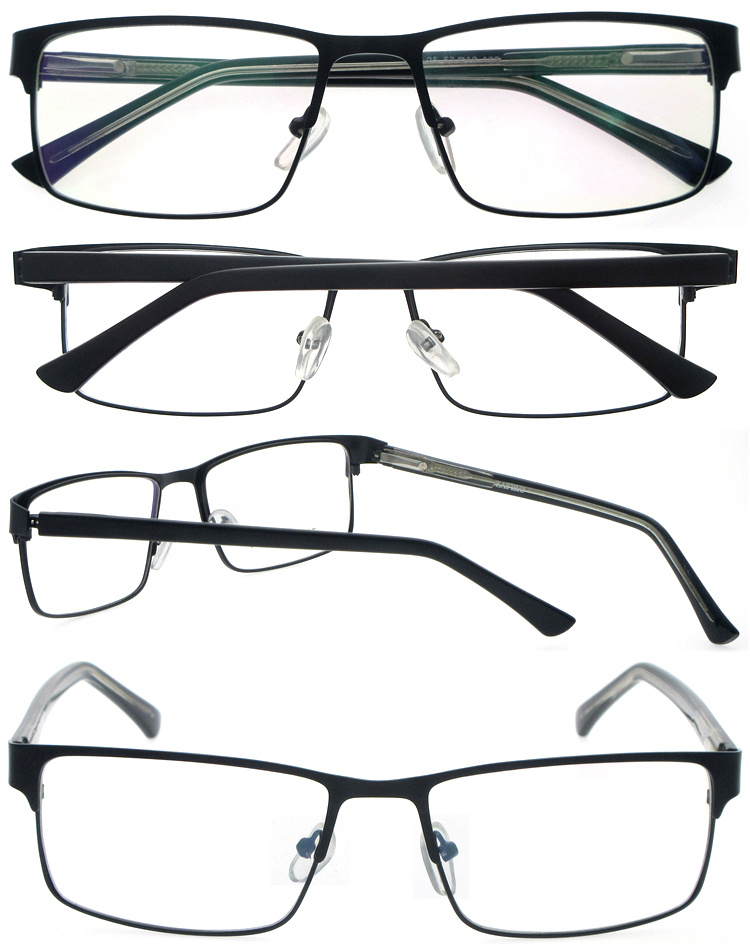 DRM164013 Sleek Black Metal Reading Glasses With Spring ( (5)