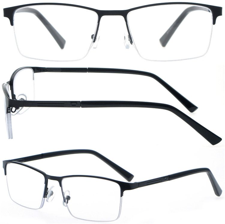DRM164026 Half-Rim Metal Reading Glasses Wi (1)