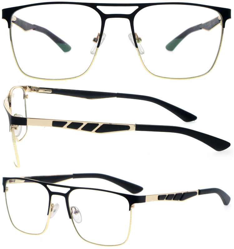DRM164039 Double Bridge Oversized Metal Reading Glasses (1)