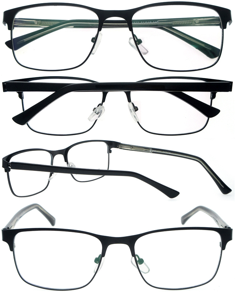 DRM164047 Unisex Good Quality Metal Reading Glasses with Fake Acetate Legs (5)