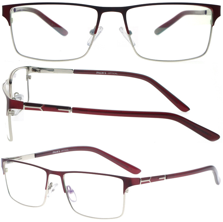 DRM164051 Metal Magnifying Reading Glasses with Rectangle Frame (1)