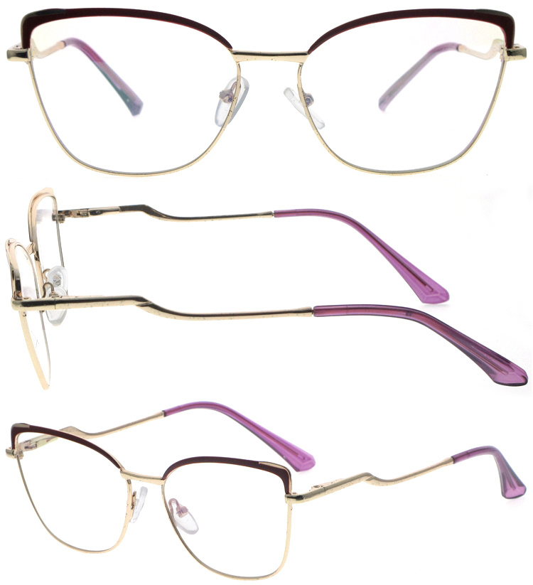 DRM164059 High Qquality Fashionable Cat Eye Frame Metal Reader Magnifying Glassesfor Women (1)