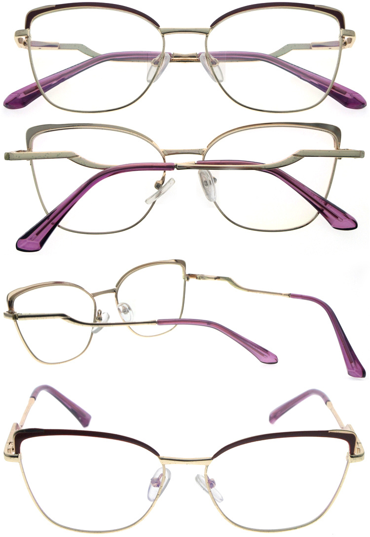 DRM164059 High Qquality Fashionable Cat Eye Frame Metal Reader Magnifying Glassesfor Women (5)