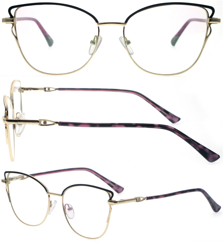 DRM164061 Ladies Elegant Metal Reading Glasses with Pattern Legs (1)