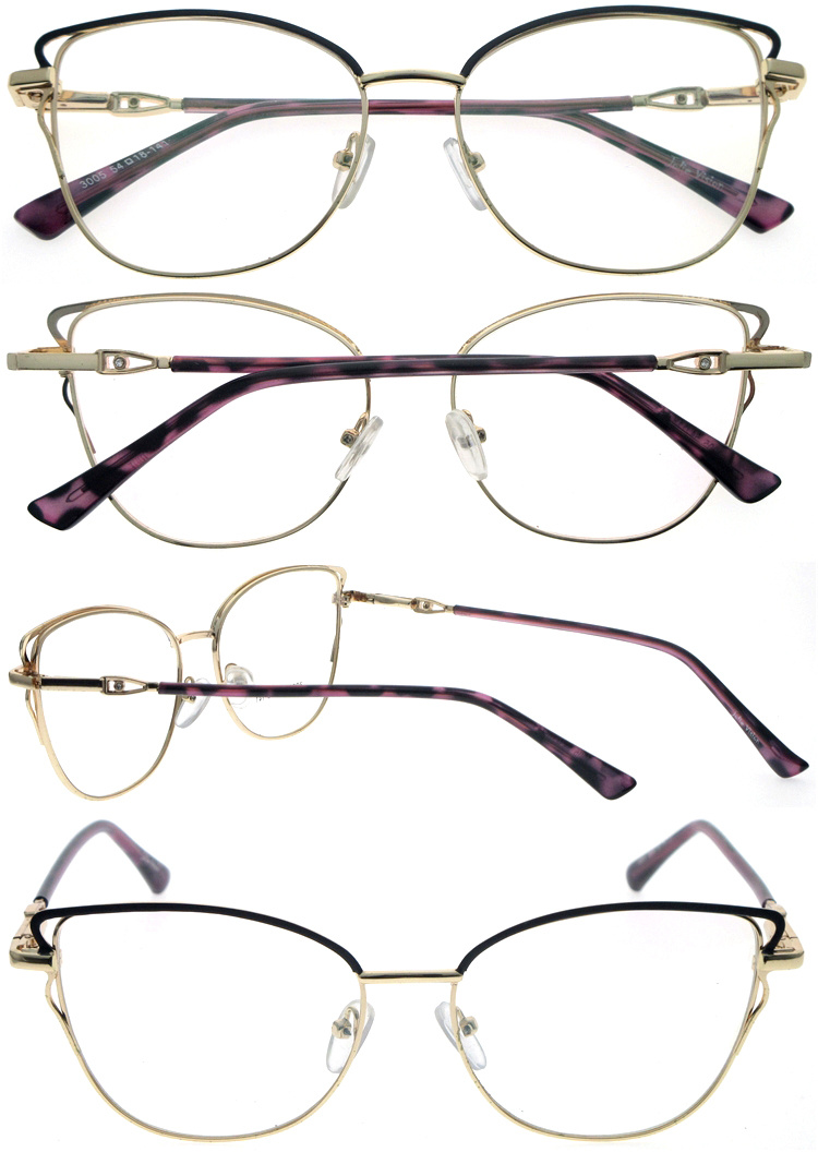 DRM164061 Ladies Elegant Metal Reading Glasses with Pattern Legs (5)