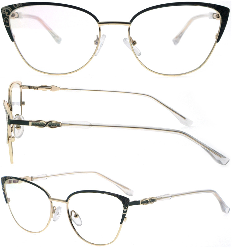 DRM164063 Trendy Cateye Metal Granny Reading Glasses with Custom Logo (1)