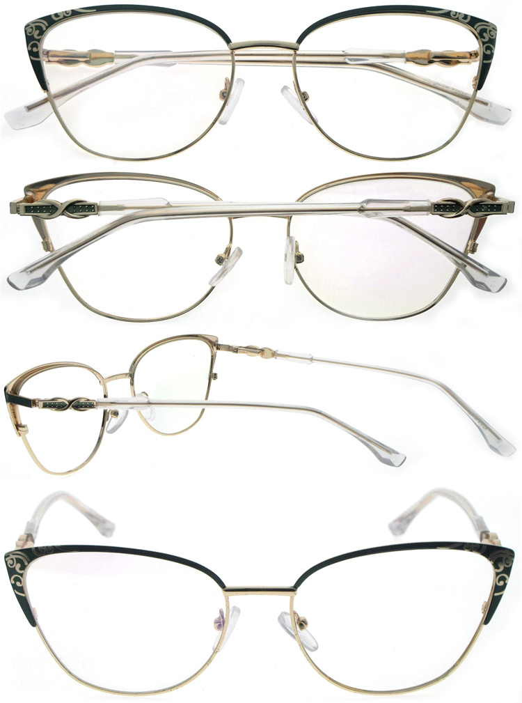 DRM164063 Trendy Cateye Metal Granny Reading Glasses with Custom Logo (5)