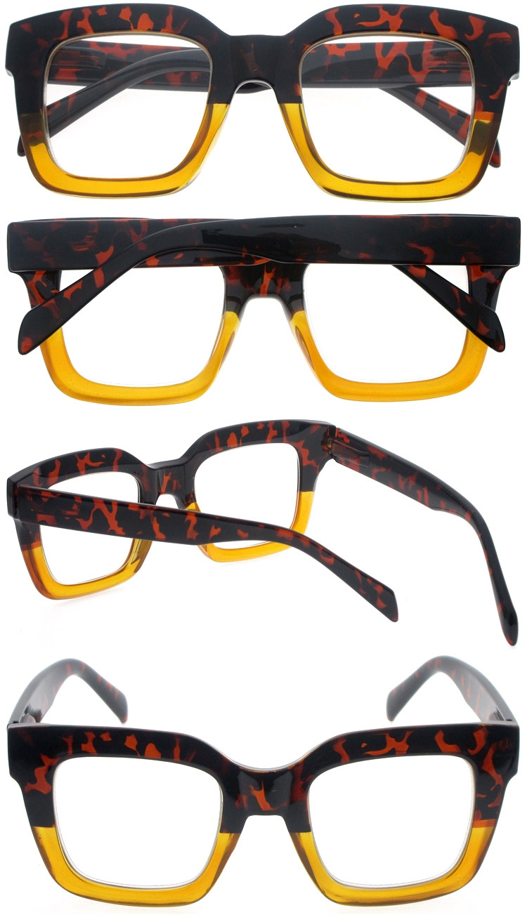DRP102278 Lady Reading Glasses With Double Tortoise Pattern Color (3)