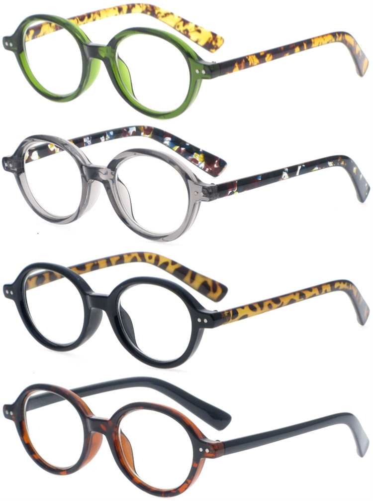 DRP102283 Lightweight Reading Glasses With Oval Frame  For Travel (2)