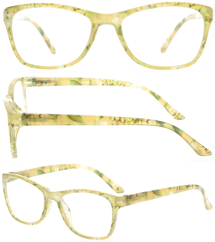 DRP102296 Ladies Style  Flower Pattern Frame Cheap Reading Glasses Bulk Reading Magnifiers (1)