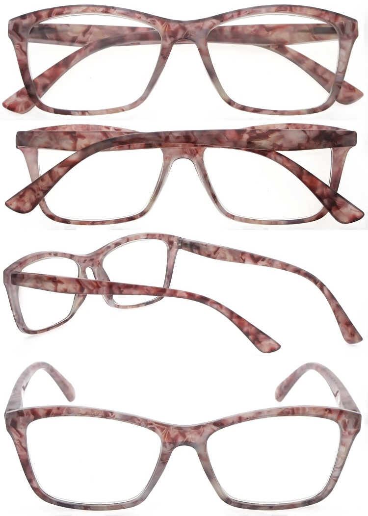 DRP102299 Pattern Frame PC Plastic Reading Eyeglasses Insert Spring Leg Reading Glasses (2)