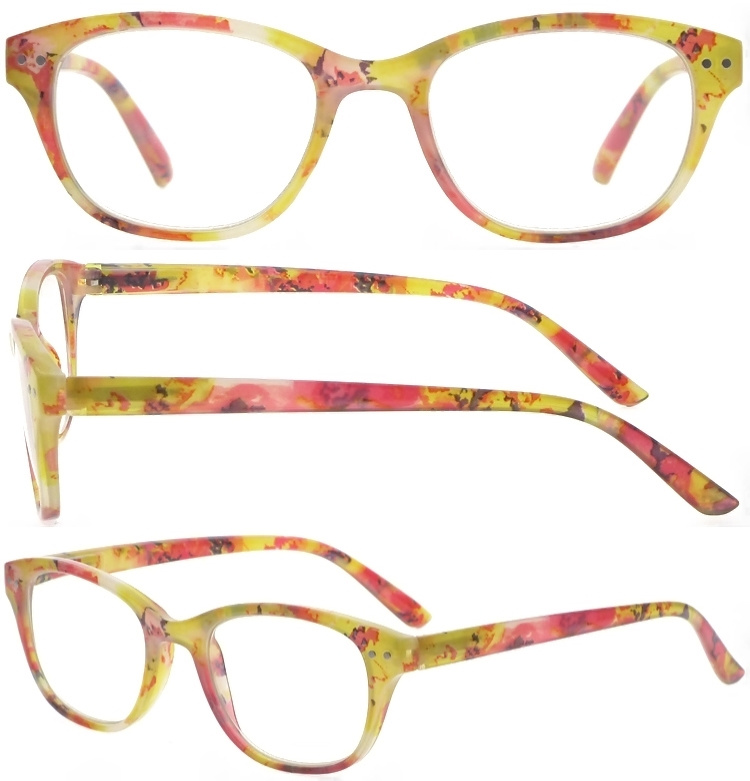 DRP102300 Wholesale Plastic Readers Reading Eyewear with Pattern Frame  (1)