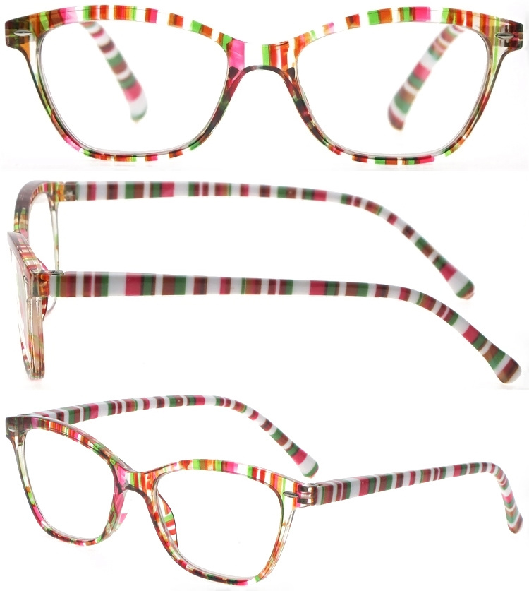 DRP102302 Ladies PC Reading Glasses Gafas de Lectura with Colorful Pattern Frame (1)
