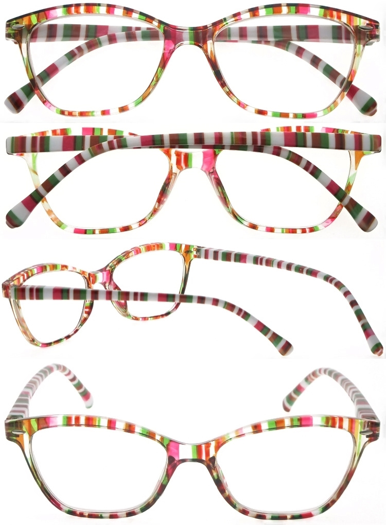 DRP102302 Ladies PC Reading Glasses Gafas de Lectura with Colorful Pattern Frame (2)