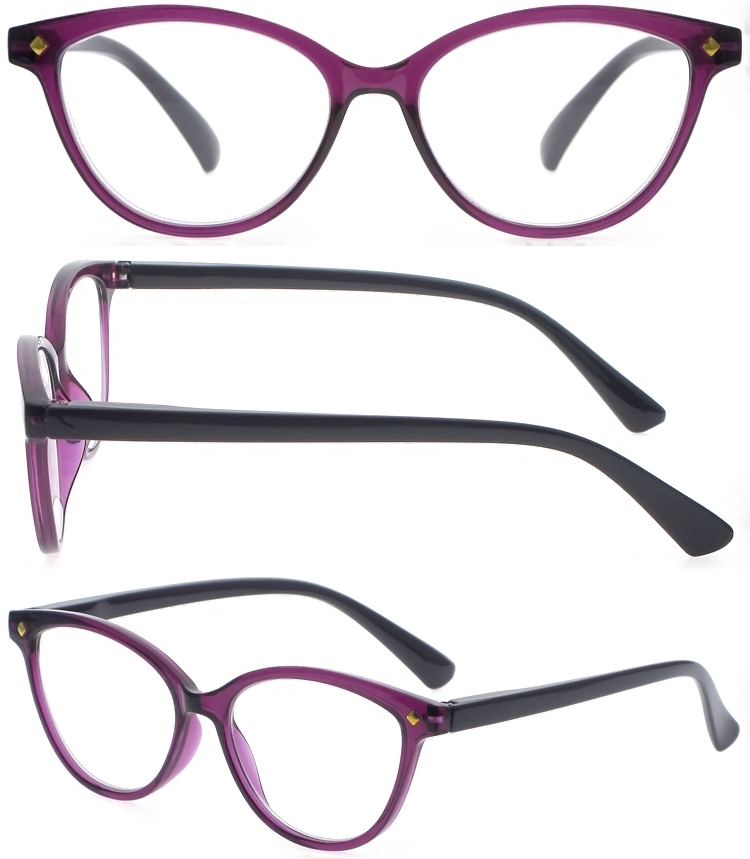 DRP102305 Women Style Reading Eyeglasses Readers with Cat Eye Shape Occhiali per Presbiti (1)