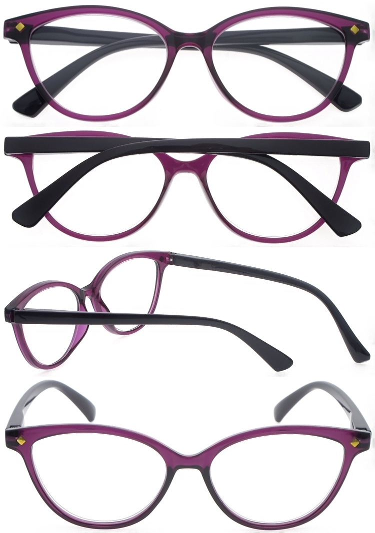DRP102305 Women Style Reading Eyeglasses Readers with Cat Eye Shape Occhiali per Presbiti (3)