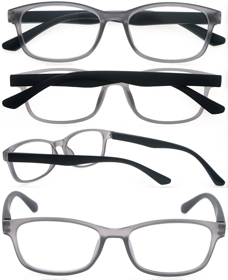 DRP102309 Wholesale Unisex Plastic Reading Glasses with Double Colors Frame (3)
