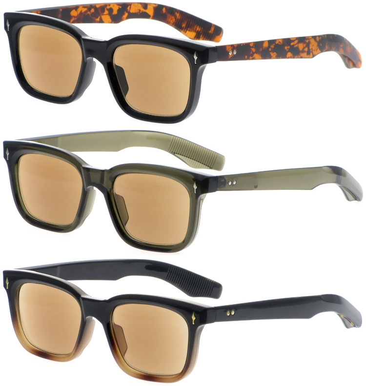 DRP102328 Unisex Rectangle PC Sun Reading Glasse (