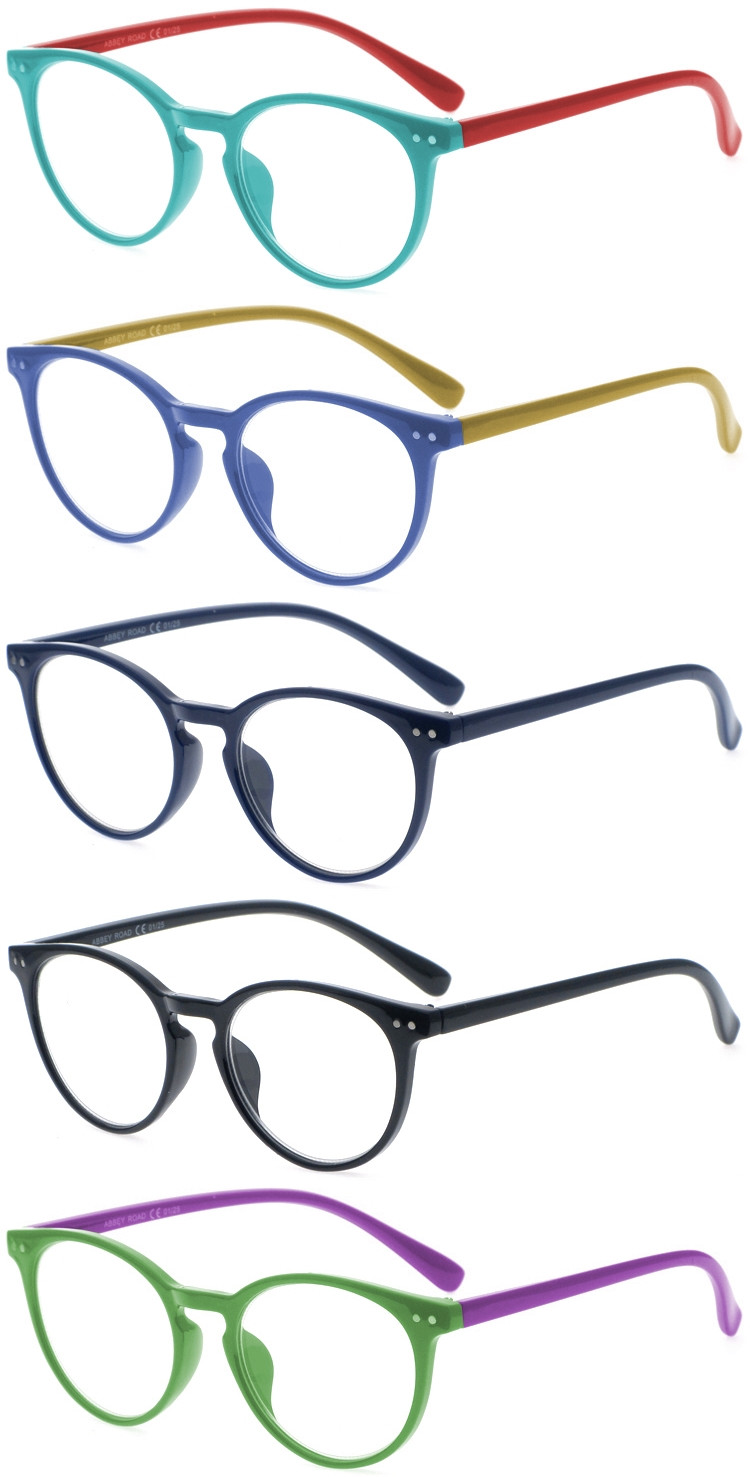 DRP127176 Retro Vintage Style Eyeglasses Reader With Double Color (2)