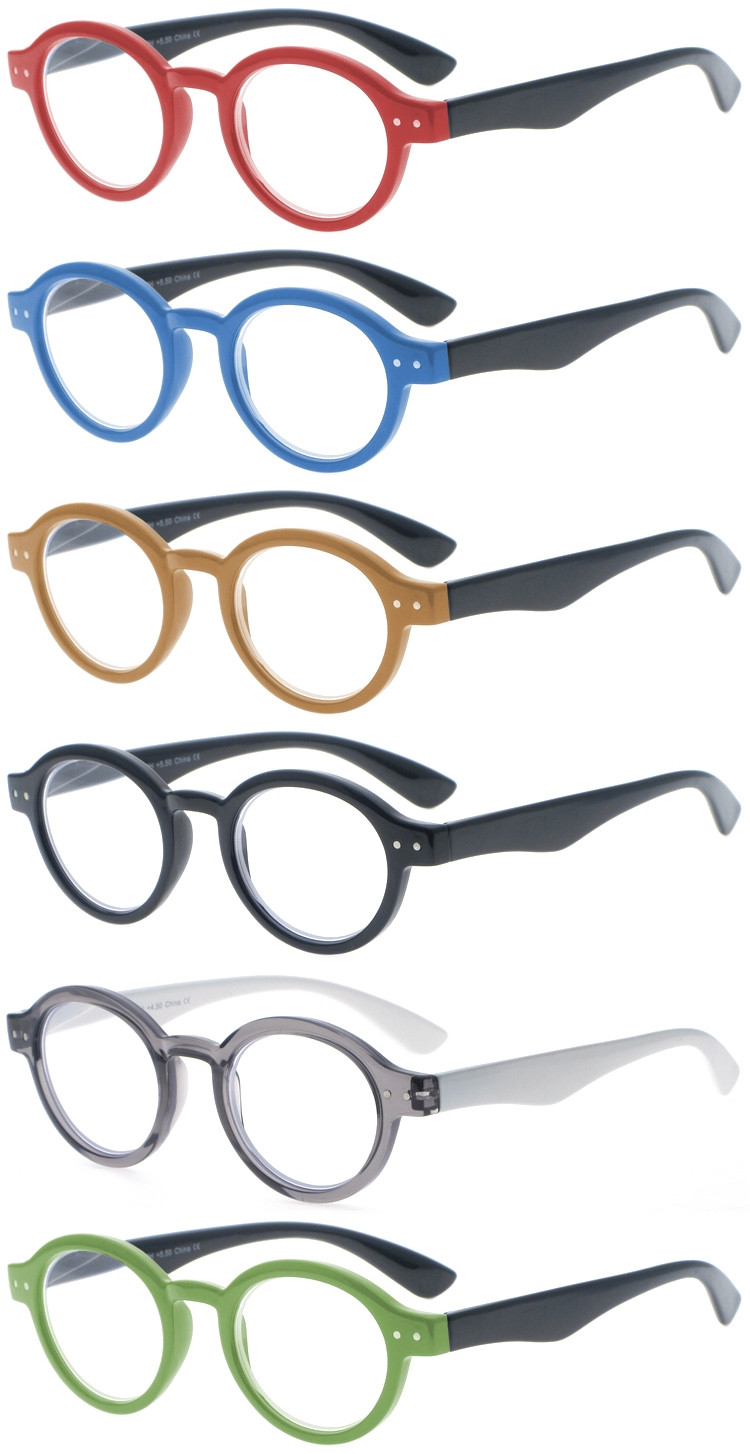 DRP127178 Round Frame Computer Reading Glasses With Case Custom (2)