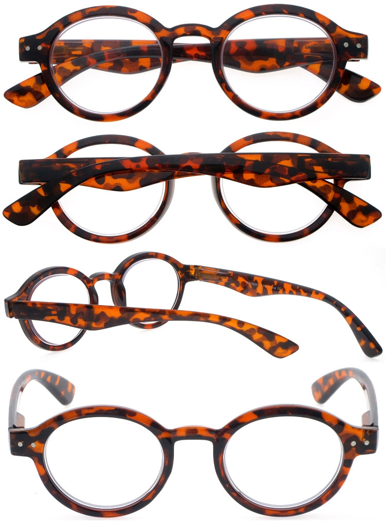 DRP127178 Round Frame Computer Reading Glasses With Case Custom (3)