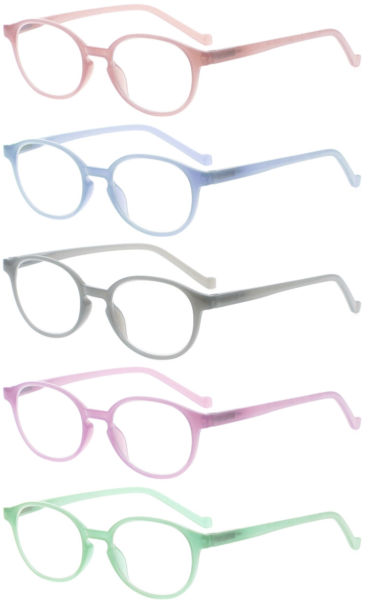 DRP127179 Round Frame Reading Glasses With Candy Color (2)