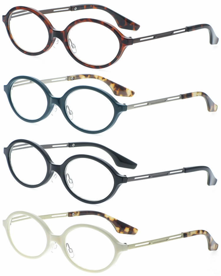 DRP131160 Unisex Design Oval PC Presbyopia Reading Glasses Spectacles Lesebrille with Metal Legs (2)
