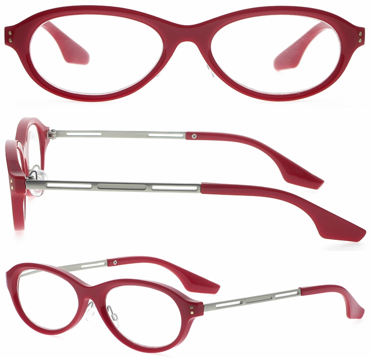 DRP131161 Fashionable Oval OEM PC Reading Eyeglasses Occhiali da Lettura with Adjustable Nose Pads (1)