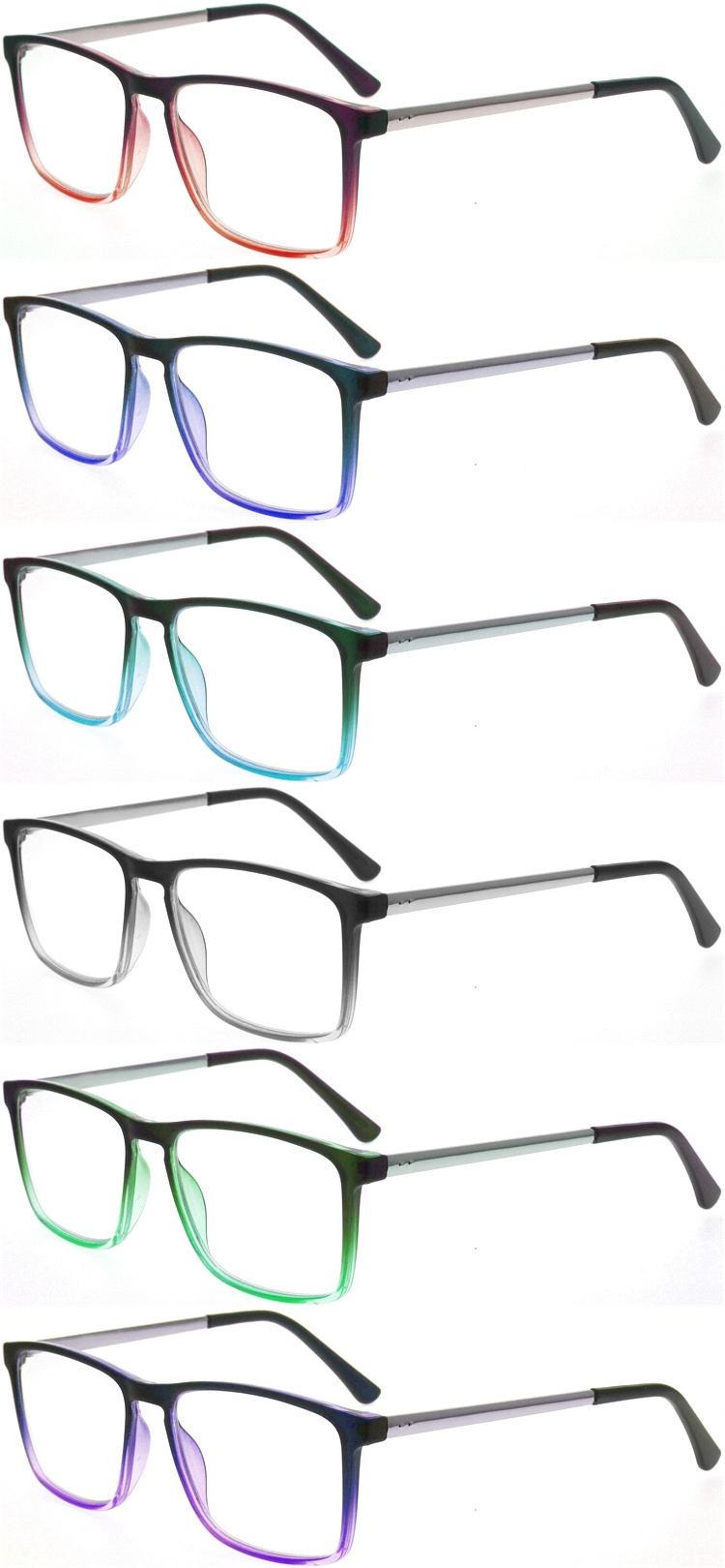 DRP317003 Classic Design Rectangle PC Reading Glasses with Metal Legs (3)
