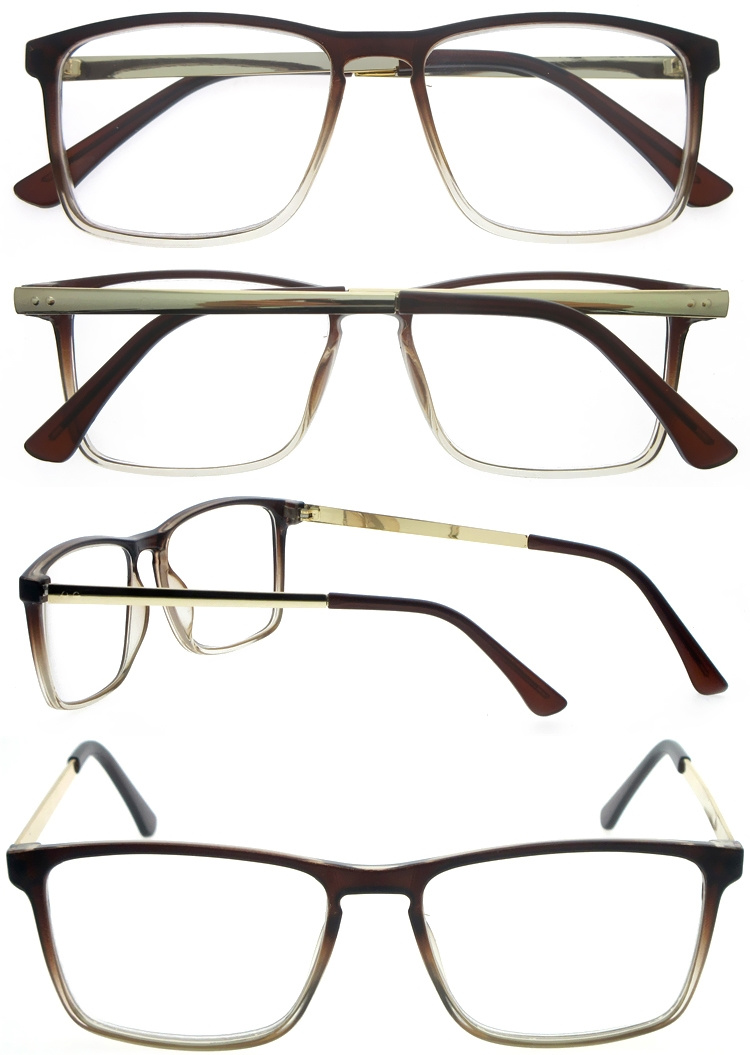 DRP317003 Classic Design Rectangle PC Reading Glasses with Metal Legs (4)