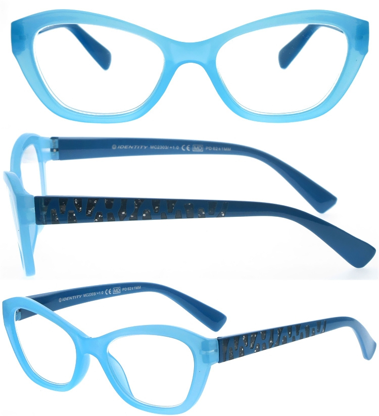 DRP317005 Hot Fashion Women Cateye PC Reader Reading Spectacles with Hollow-carved Design Legs (1)
